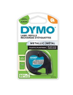 NASTRO METALLICO DYMO LETRATAG 12MMX4M ARGENTO 912080 S0721730 DYMO ETICHETTE-NASTRI-TAMPONI PER ETICHETTATRICI E PREZZATRICI