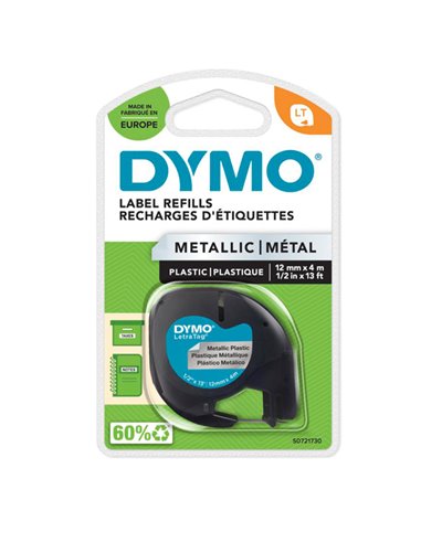 NASTRO METALLICO DYMO LETRATAG 12MMX4M ARGENTO 912080 S0721730 DYMO ETICHETTE-NASTRI-TAMPONI PER ETICHETTATRICI E PREZZATRICI