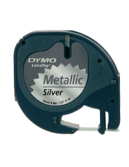 NASTRO METALLICO DYMO LETRATAG 12MMX4M ARGENTO 912080 S0721730 DYMO ETICHETTE-NASTRI-TAMPONI PER ETICHETTATRICI E PREZZATRICI
