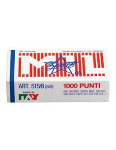 SCATOLA 1000 PUNTI ZENITH 515/8 (24/8) IN ACCIAIO NATURALE 0305151801