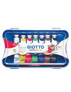 BOX 7 TUBETTI TEMPERA 12ML GIOTTO TUBO 4 ASSORTITO 30310000 GIOTTO TEMPERE