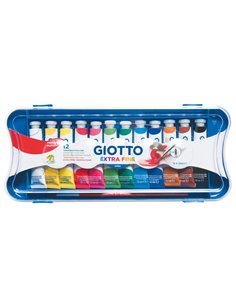 BOX 12 TUBETTI TEMPERA 12ML GIOTTO TUBO 4 ASSORTITO 30410000