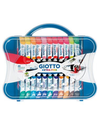 BOX 24 TUBETTI TEMPERA 12ML GIOTTO TUBO 4 ASSORTITO 30510000 GIOTTO TEMPERE