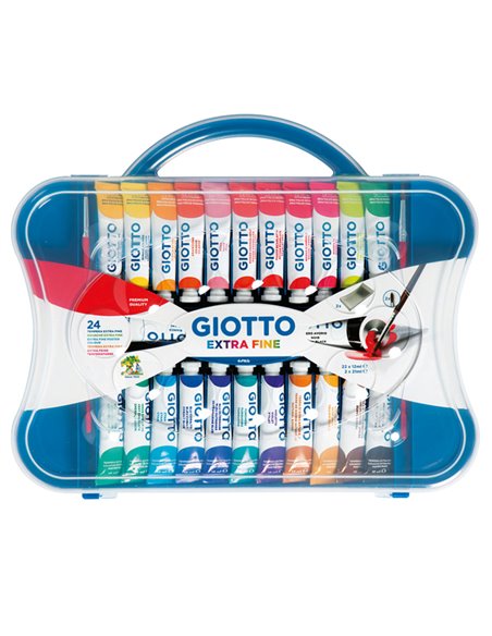 BOX 24 TUBETTI TEMPERA 12ML GIOTTO TUBO 4 ASSORTITO 30510000 GIOTTO TEMPERE