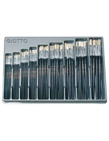 EXPO 126 PENNELLI PIATTI IN SETOLA SERIE ART.577 577300 GIOTTO ACCESSORI PITTURA
