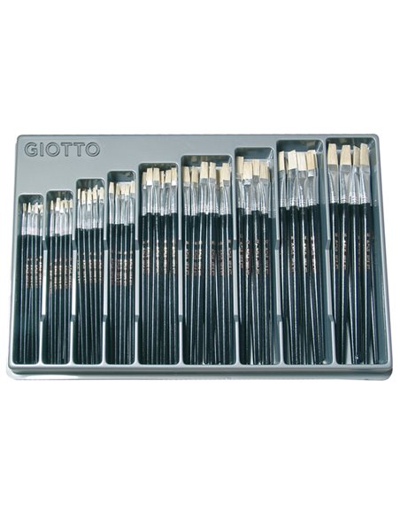 EXPO 126 PENNELLI PIATTI IN SETOLA SERIE ART.577 577300 GIOTTO ACCESSORI PITTURA