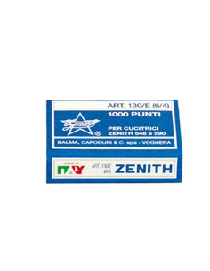 SCATOLA 1000 PUNTI ZENITH 130/E (6/4) IN ACCIAIO NATURALE 0311301401