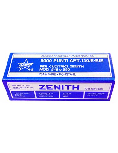 SCATOLA 5000 PUNTI ZENITH 130/E BIS (6/4) IN ACCIAIO NATURALE 0311301405