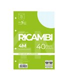 RICAMBI FORATI A4 4MM QUAXIMA 40FG 80GR PIGNA 00629034M