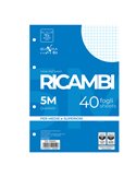 RICAMBI FORATI A4 5MM QUAXIMA 40FG 80GR PIGNA 00629035M