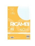 RICAMBI FORATI A4 5mm c/marg QUAXIMA 40FG 80GR PIGNA 00629030Q