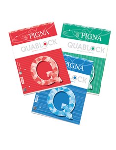 Blocco collato Quablock Original 80gr 50fg A5 5mm PIGNA 00609765M PIGNA BLOCCHI NOTE PM