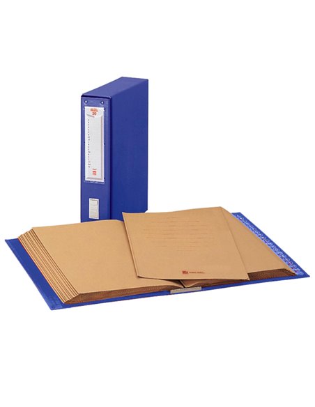 CLASSIFICATORE ALFABETICO MEC 20 BLU 23X32CM, DORSO 8.5CM 00012004 KING MEC CLASSIFICATORI