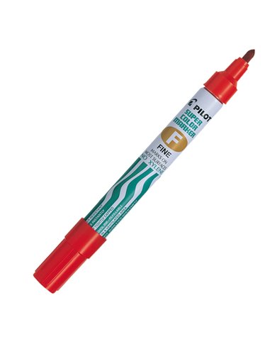 Marcatore SUPER COLOR PERMANENT punta fine rosso PILOT 002413
