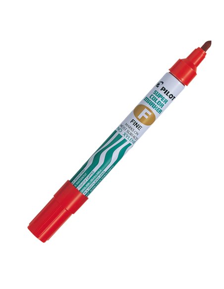 Marcatore SUPER COLOR PERMANENT punta fine rosso PILOT 002413