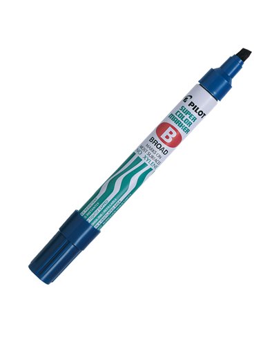 Marcatore SUPER COLOR PERMANENT punta scalpello blu PILOT 002420 PILOT PERMANENTI