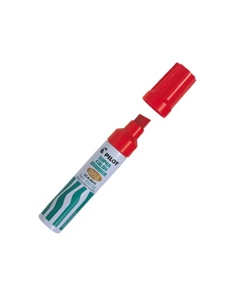 Marcatore SUPER COLOR PERMANENT 6600 punta maxi rosso PILOT 002433 PILOT PERMANENTI
