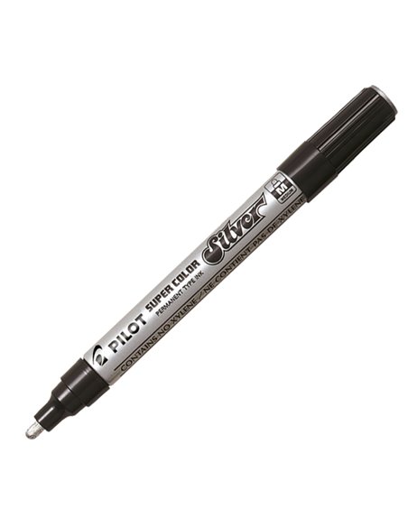 Marcatore SUPER COLOR punta media vernice silver PILOT 002440 PILOT A VERNICE