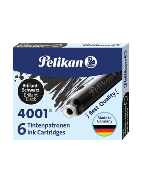 SCATOLA 6 CARTUCCE INCHIOSTRO TP/6 NERO PELIKAN 4001 (0ATM04) 100401546 PELIKAN INCHIOSTRO-CARTUCCE-CANCELLATORI