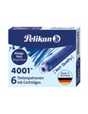 SCATOLA 6 CARTUCCE INCHIOSTRO TP/6 BLU ROYAL PELIKAN 4001 (0ATM01) 100401545