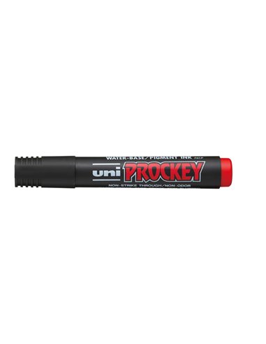 Marcatore UNI PROCKEY M126 p.scalpello rosso UNI MITSUBISHI M 126 R UNI MITSUBISHI A BASE D'ACQUA