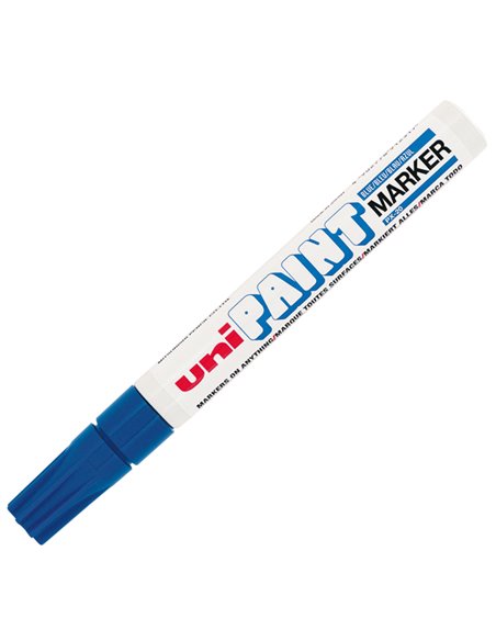 Marcatore UNI PAINT PX20 punta conica 2,8mm blu UNI MITSUBISHI M PX20 B UNI MITSUBISHI SPECIALI (CD-VETRO-TESSUTI-ECC.)