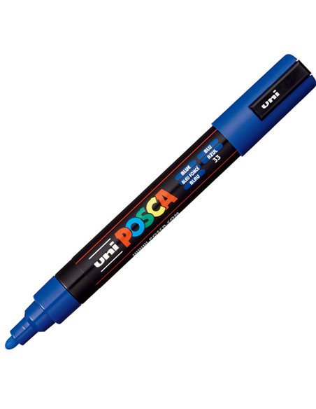 Marcatore UNI POSCA PC5M p.media 1,8-2,5mm blu UNI MITSUBISHI M PC5M B