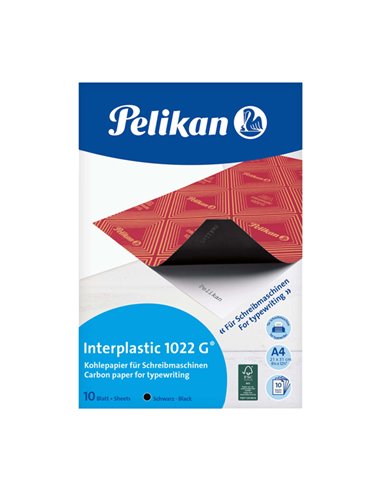 CARTA CARBONE NERO INTERPLASTIC 1022G 10FG 21X31CM PELIKAN 100401560