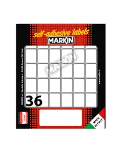 Etichetta adesiva bianca 22x17mm (10fogli x 36etichette) Markin X10018 MARKIN ETICHETTE IN FOGLIETTI