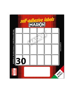 Etichetta adesiva bianca 27x17mm (10fogli x 30etichette) Markin 10020 MARKIN ETICHETTE IN FOGLIETTI