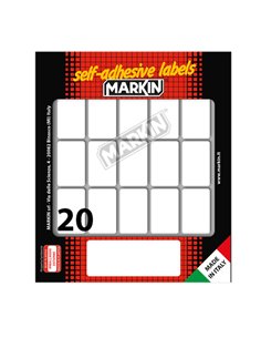 Etichetta adesiva bianca 34x21mm (10fogli x 20etichette) Markin X10027