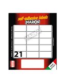 Etichetta adesiva bianca 37x19mm (10fogli x 21etichette) Markin X10028