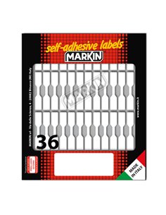 Etichetta adesiva bianca 46x8mm (10fogli x 36etichette a fascetta) Markin X10030 MARKIN ETICHETTE IN FOGLIETTI