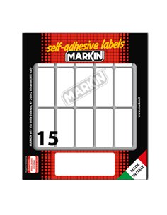 Etichetta adesiva bianca 46x20mm (10fogli x 15etichette) Markin X10033 MARKIN ETICHETTE IN FOGLIETTI
