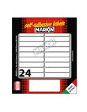Etichetta adesiva bianca 56x10mm (10fogli x 24etichette) Markin 10037