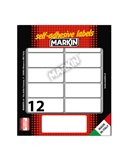 Etichetta adesiva bianca 56x22mm (10fogli x 12etichette) Markin X10039