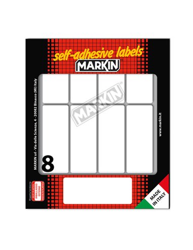 Etichetta adesiva bianca 70x27mm (10fogli x 8etichette) Markin 10045