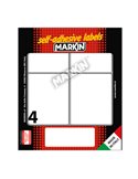 Etichetta adesiva bianca 70x56mm (10fogli x 4etichette) Markin 10047