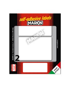 Etichetta adesiva bianca 95x66mm (10fogli x 2etichette) Markin X10050 MARKIN ETICHETTE IN FOGLIETTI