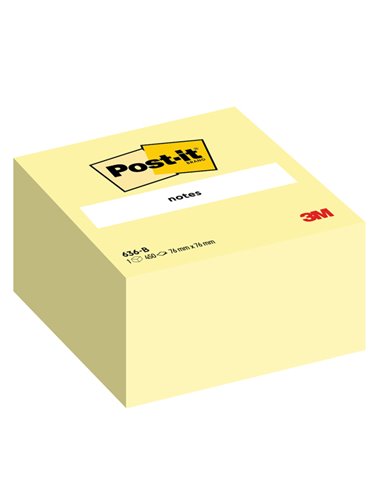 BLOCCO CUBO 450fg Post-it® Giallo Canary™ 76x76mm 636-B 7100172238