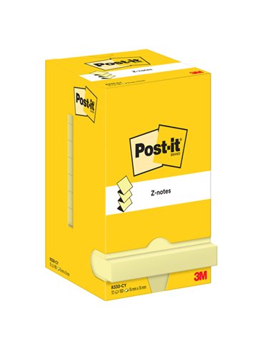 BLOCCO 100fg Post-it® Z-Notes R330 Giallo Canary™ 76x76mm 7100290167