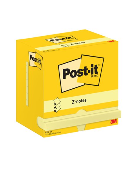 BLOCCO 100fg Post-it® Super Sticky Z-Notes R350 Giallo Canary™ 76x127mm 7100290186 POST-IT BLOCCHI ADESIVI-DISPENSER