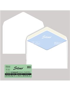 25 buste SILVER MATIC FSC® gommata bianca s/finestra 120x180mm 80gr Pigna Envelo 067312321 Pigna Envelopes BUSTE COMMERCIALI