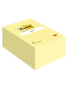 BLOCCO 100fg Post-it® Giallo Canary™ 102x152mm GIALLO A RIGHE 660 7100172753 2