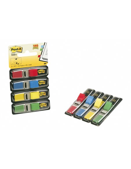 MINISET 140 SEGNAPAGINA Post-it® INDEX 683-4 IN 4 COLORI CLASSICI 12X43.6MM 7000144923