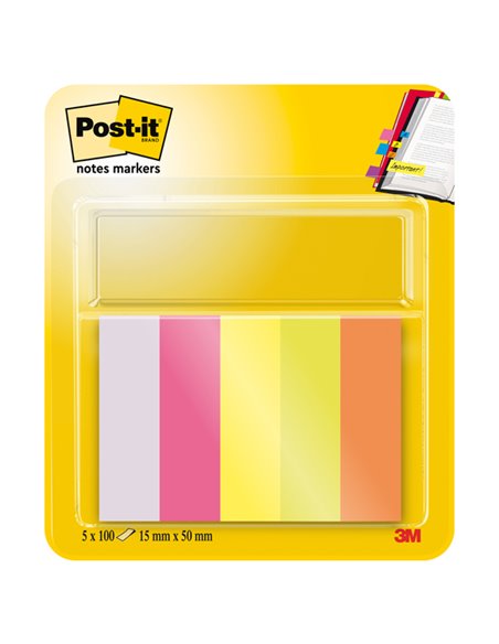 SEGNAPAGINA Post-it® 670-5 (500FG) 5COLORI INDEX 15X50MM IN CARTA 7100172770