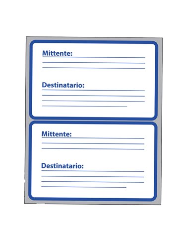 Etichetta adesiva bianca 115x70mm MITT-DEST (10fg x 2etichette) Markin X10001