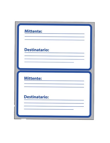 Etichetta adesiva bianca 115x70mm MITT-DEST (10fg x 2etichette) Markin X10001