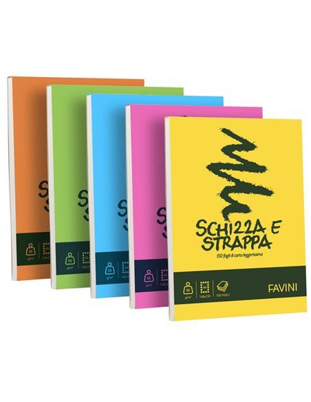 Blocco SCHIZZASTRAPPA 150fg 50gr A5 150x210mm FAVINI A200705 FAVINI BLOCCHI NOTE PM