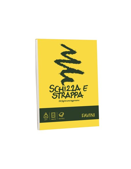 Blocco SCHIZZASTRAPPA 150fg 50gr A5 150x210mm FAVINI A200705 FAVINI BLOCCHI NOTE PM